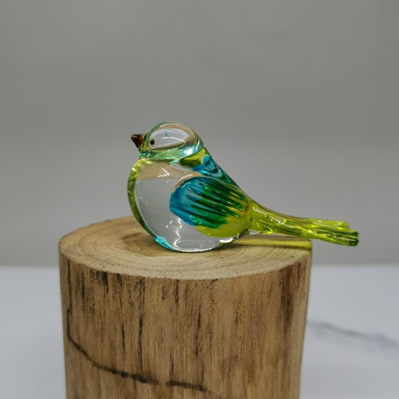 Hummingbird and Flower Glass Sculpture, Murano Glass Bird, Art Glass  Figurine, Bird on Tree, Home Office Desk Figurine, Decorative Cute Bird -   Denmark