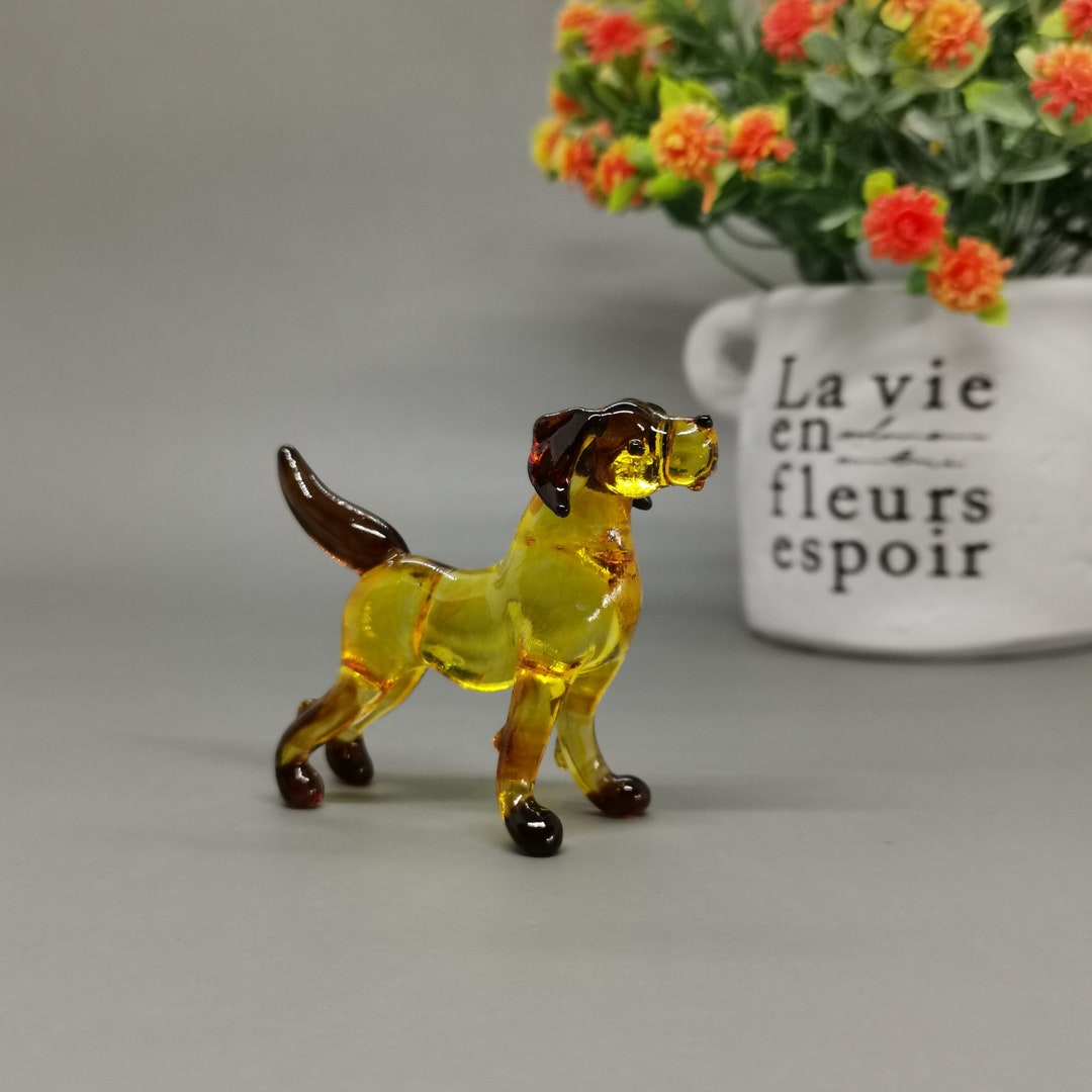 Dachshund Figurines, Blown Glass Dachshund Dog, Small Glass Dachshund Figurines, Birthday Gift