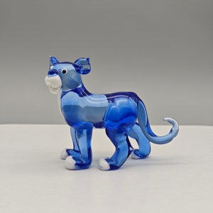 Blowing Glass Lion King, Handmade, Animal Figurine, Tabletop Desktop, Home Decoration Ornament