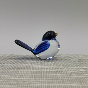 Glass Bird figurine, Handblown Glass Bird, Blue Bird, Birthday Gift