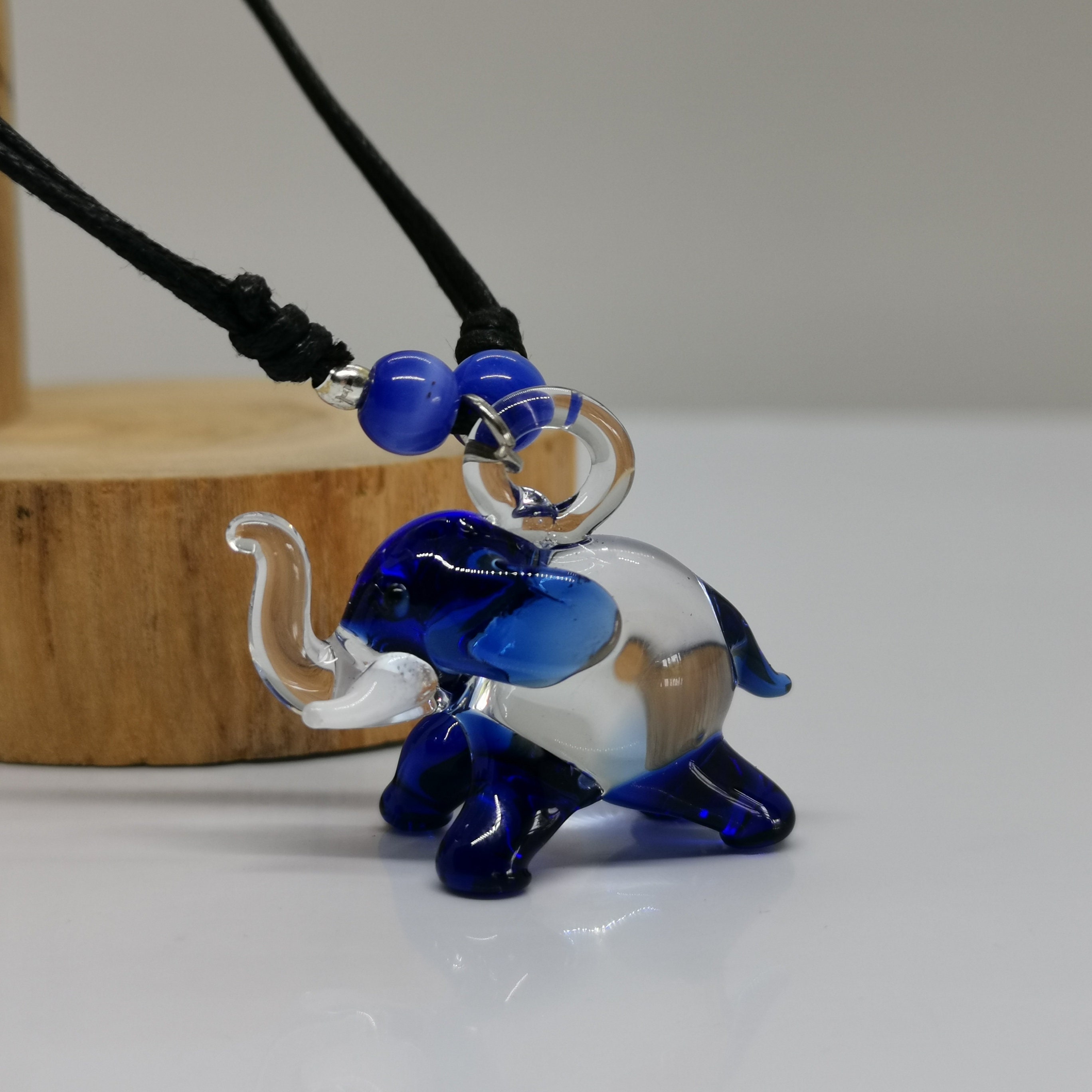 Elephant Necklace Elephant Pendant Women Fashion Glass Blown