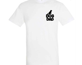 Dog dad simple white tshirt