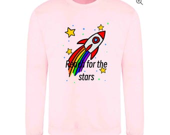 Reach for the stars pink sweatshirt