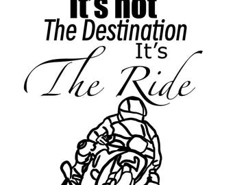 It’s not the destination it’s the ride black or white T-shirt