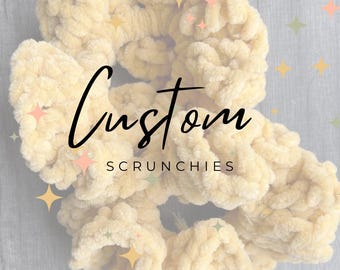 Custom Crochet Velvet Scrunchie