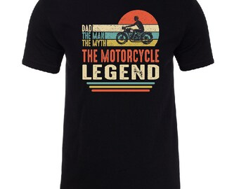 Dad The Man The Myth The Motorcycle Legend T-Shirt Men - Dad T-shirt, Father's Day Gift Birthday Present
