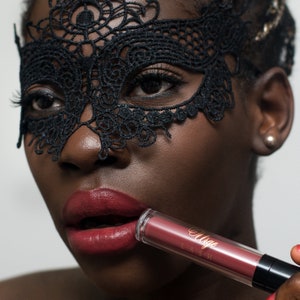 Urge Lash| Mid-night Secretary | Liquid Matte |dark Goth Vampire |red lipstick |  Vegan & Cruelty-Free | Long-wear Makeup | Waterproof |