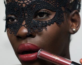 Mid-night Secretary Liquid Matte Lipstick | Dark Goth Vampire Red, Vegan & Cruelty-Free