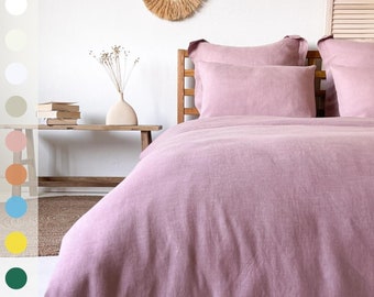 Linen Duvet Cover in Various Colors, Sustainable Linen Bedding, Queen, King, Super King, Full, Double