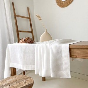 Linen Tablecloth in Various Colors, Custom Tablecloth,