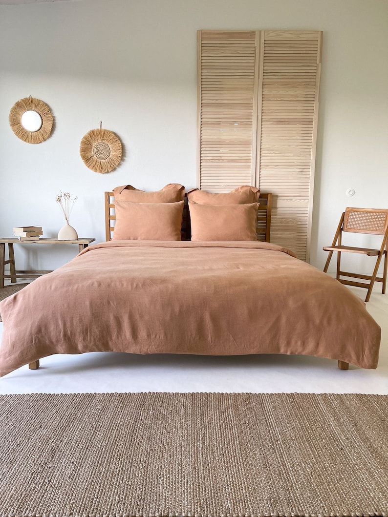 Earth Tone Bedding Linen Duvet Cover Set Duvet Cover Two Etsy