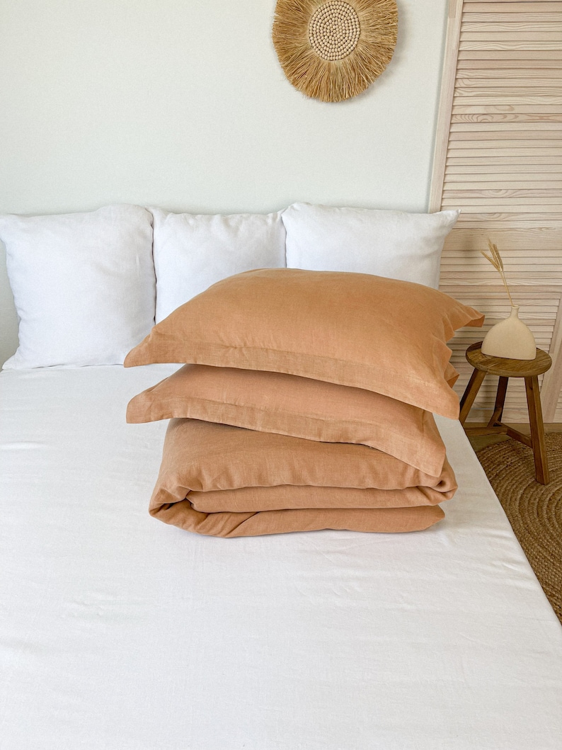 Earth Tone Bedding Linen Duvet Cover Set Duvet Cover Two Etsy