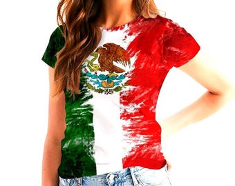 Mexico voetbalshirt dames, shirt Mexican Pride, kleding voetbalfan, outfit WK