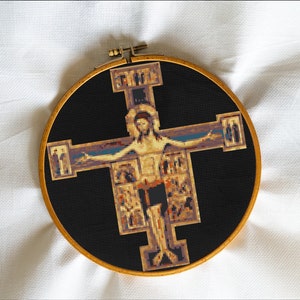 Crucifixion, Jesus, Christianity, Romans, Christ, Son of a God, Cross, Jesus of Nazareth - Modern Cross Stitch, Wall Art, X stitch pattern