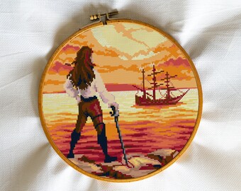 Pirate Cross Stitch Etsy