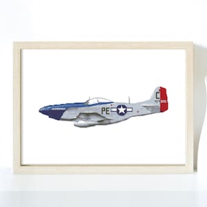 P-51 Mustang (BIG), North American, WW2 Fighter, Prop, Modern Warfare, Aviation, Airplane - Modern Cross Stitch, Wall Art, X stitch pattern