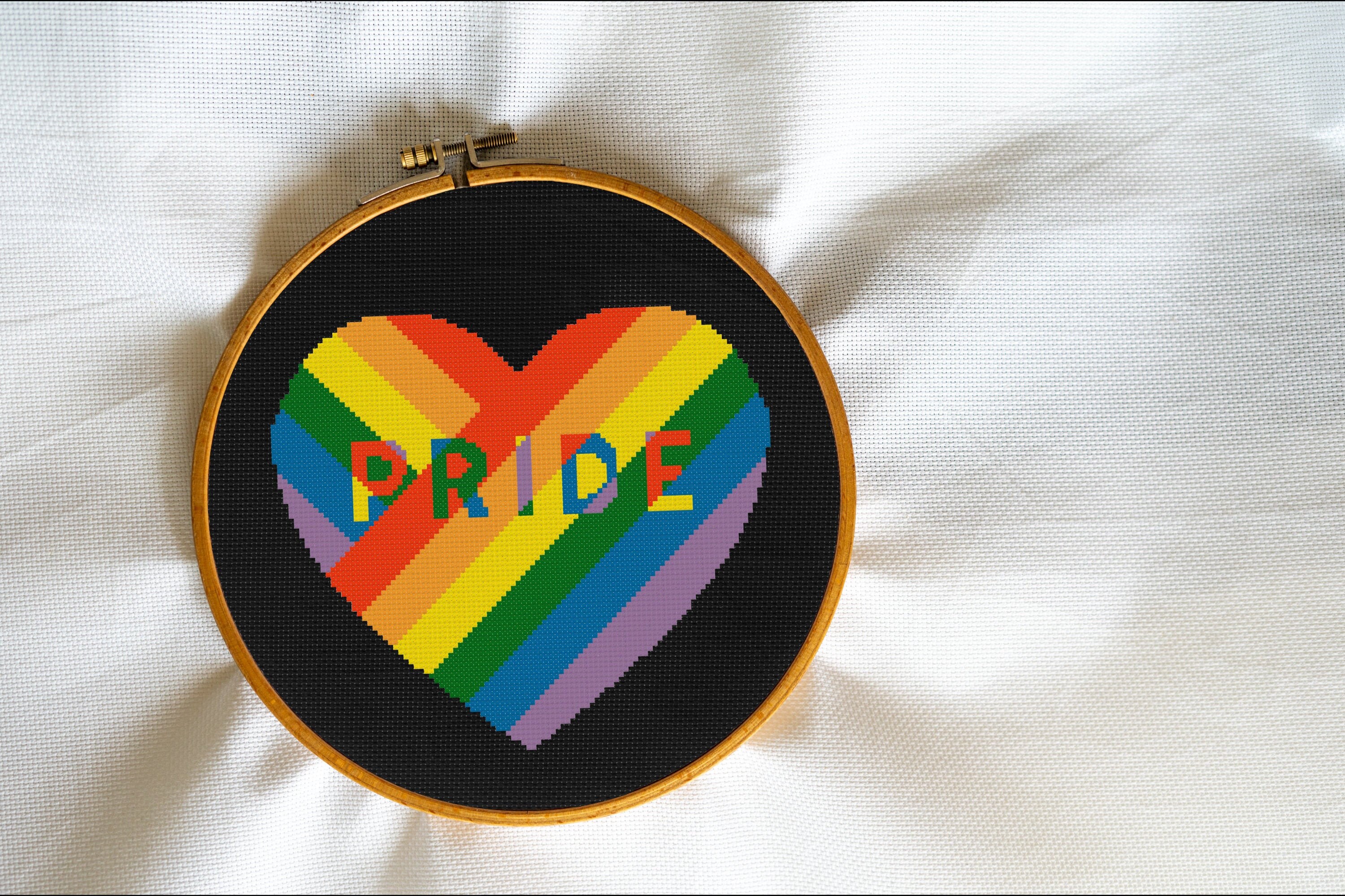 Human heart funny meme Wall Art Love is love Love Vertigo X stitch pattern Modern Cross Stitch Pride Rainbow Open minded quotes