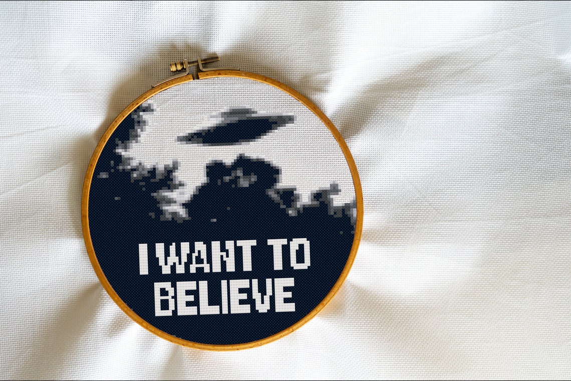 I Want to Believe BW the Truth is Out There Xfiles UFO - Etsy