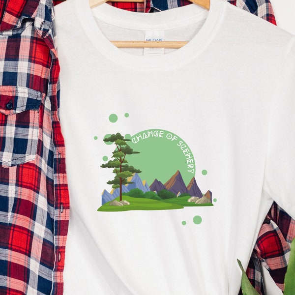 Quinn XCII "Change of Scenery" Illustrative T-Shirt | Visionary Music Group | Quinn 92 fan gift | Mountain range | Perfect gift |