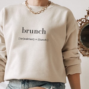 Brunch Sweatshirt | Cute Sweatshirt | Gift for bride | Gift for girlfriend | Trendy sweatshirt | But first, brunch | Mimosas | Brunching