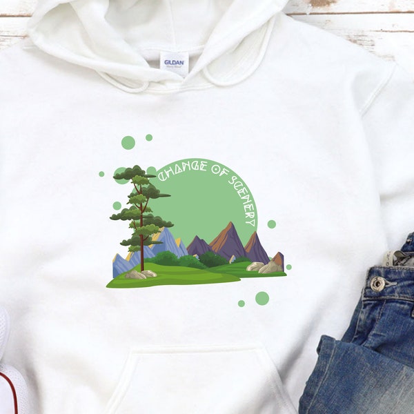 Quinn XCII "Change of Scenery" Illustrative Hoodie | Visionary Music Group | Quinn 92 fan gift | Mountain range | Perfect gift |