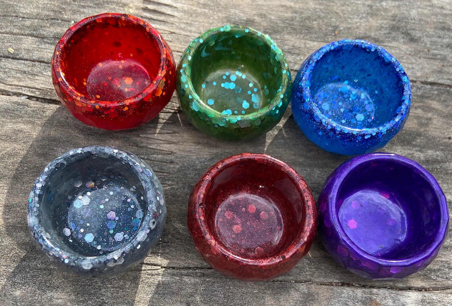 Mini Resin Bowls sold as single or in sets up to 8 and Etsy
