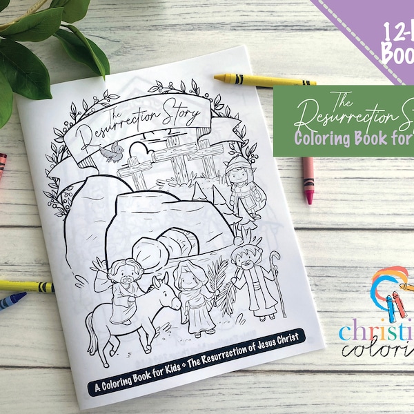Resurrection Story Booklet Coloring - Etsy