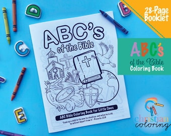 ABC's of the Bible: A Coloring Book for Little Ones | KJV Bible Theme | 28-Page Booklet