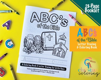 ABC's of the Bible: Letter Tracing & Coloring Book for Little Ones | KJV Bible Theme | 28-Page Booklet