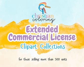 Uitgebreide commerciële licentie | Alle christelijke kleurboekcollecties: 500+ keer gebruikt