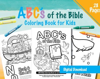 ABC van de Bijbel: een kleurboek voor de kleintjes | Digitale download: 28 pagina's | NBG-bijbelthema