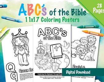 ABC's van de Bijbel: leermiddelen 11 x 17 posters | Digitale download: 28 pagina's | NBG-bijbelthema