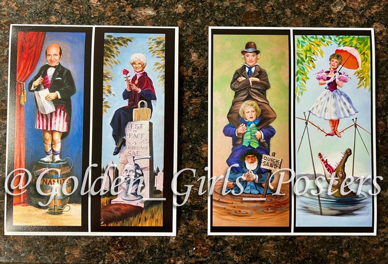 The Golden Girls Haunted Mansion Stretching Room Portraits Ensemble 8x10 image 1