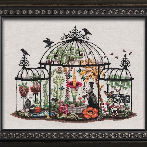 Gewächshaus der Odditits Stitch Long SAL Kreuzstichmuster - PDF Instant Download