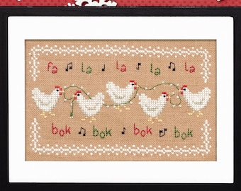 Cross Stitch Pattern - Christmas Chickens - PDF Instant Download
