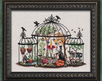 Greenhouse of Odditites Stitch Along SAL, Cross Stitch Pattern - PDF Instant Download