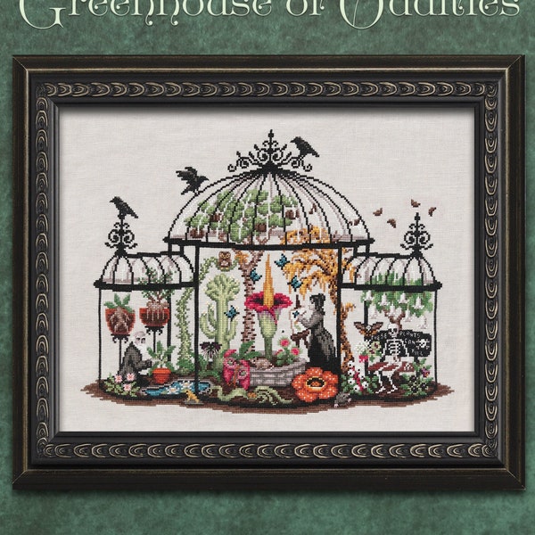 Greenhouse of Odditites Stitch Along SAL, Cross Stitch Pattern - PDF Instant Download