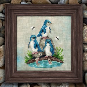 Fairy Penguins - Bird Cross Stitch Pattern - PDF Instant Download