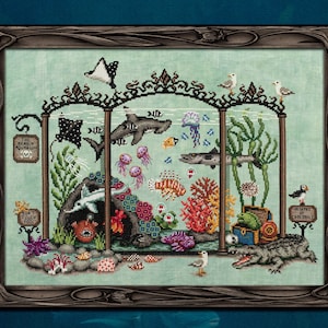 The Deadly Aquarium Stitch längs SAL, Kreuzstichmuster - PDF Instant Download