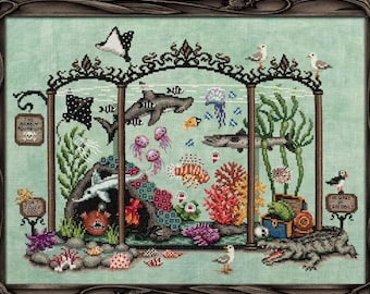 The Deadly Aquarium Stitch Along SAL, Cross Stitch Pattern - PDF Instant Download