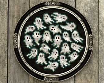Halloween Ghost Cross Stitch Pattern - PDF Instant Download