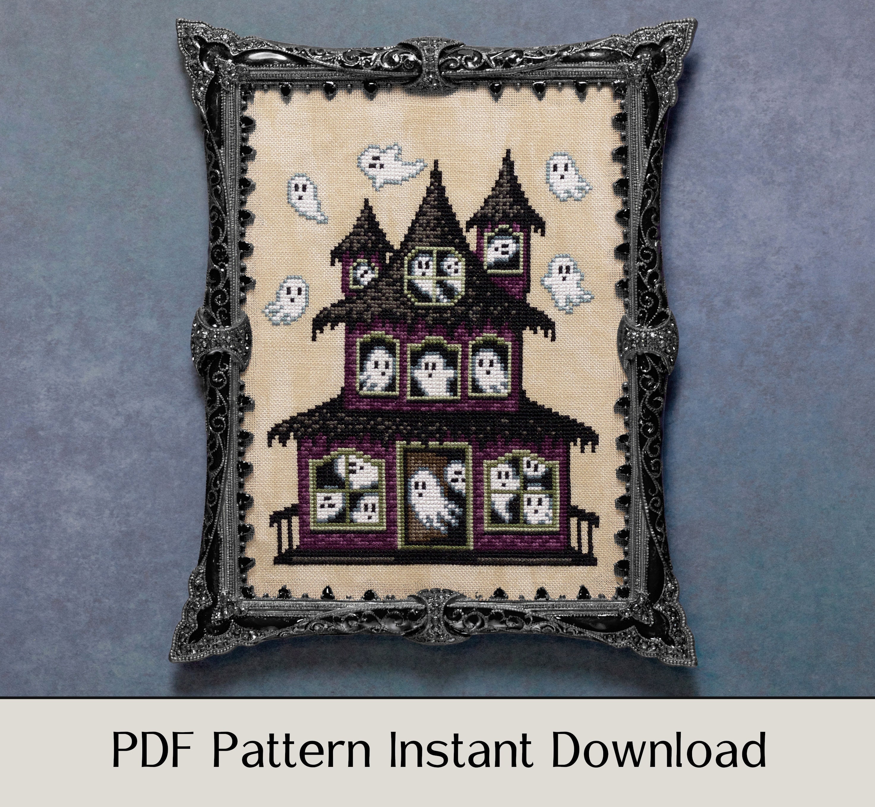 Spooky Stitches  Full Color Counted Cross Stitch Pattern Book