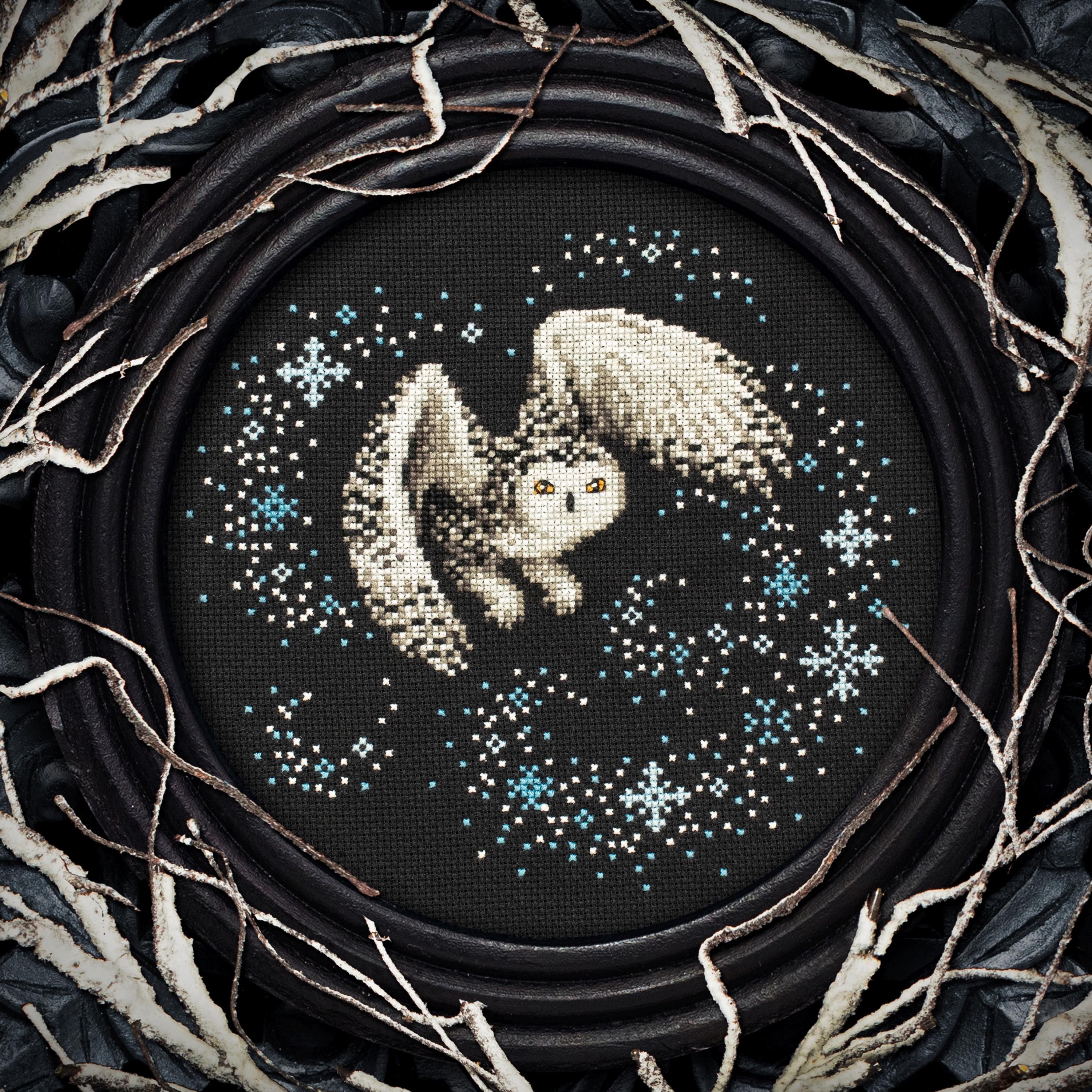 Snowy Owl Cross Stitch Pattern - PDF Instant Download