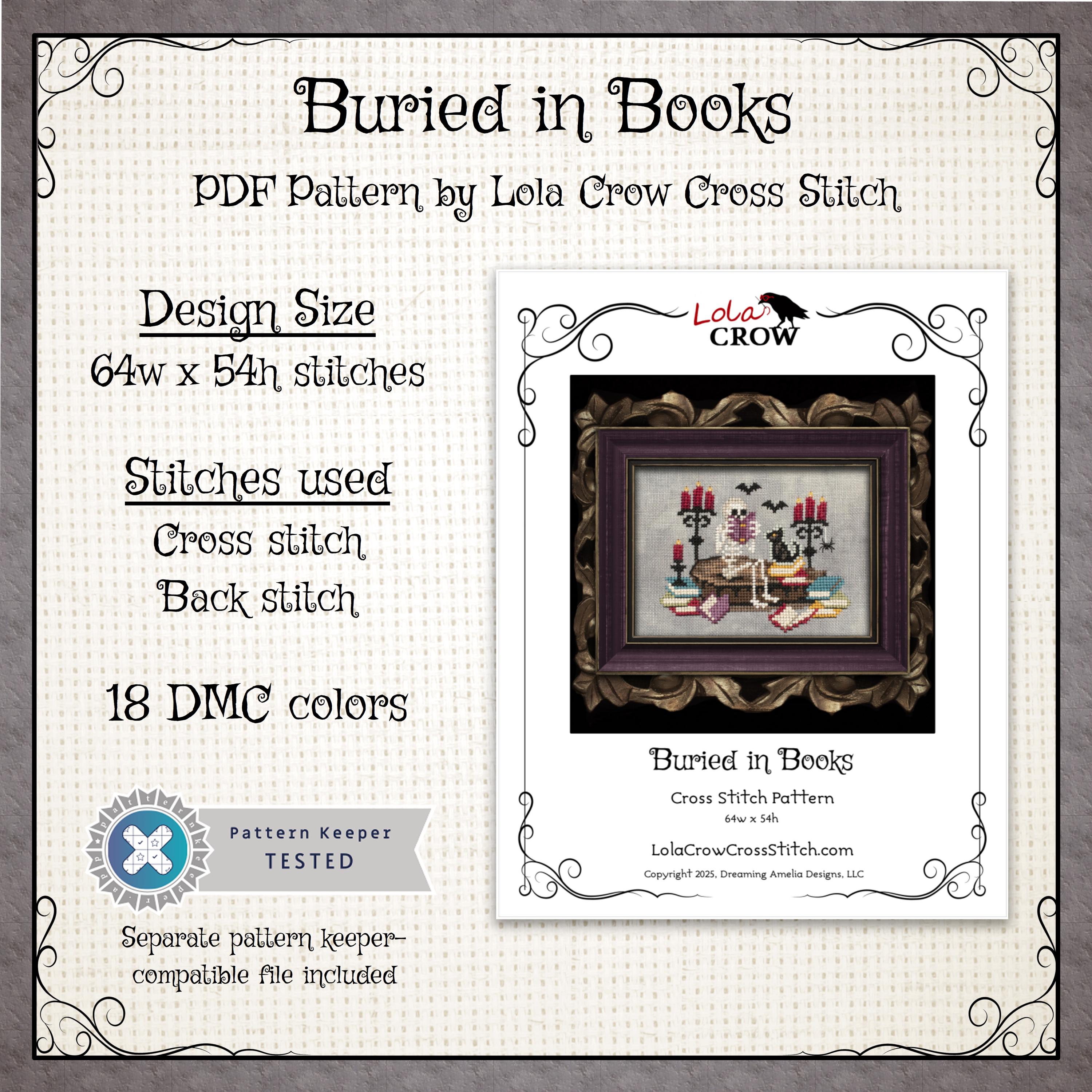 Reading Skeleton Halloween Cross Stitch Pattern - PDF Instant Download ...