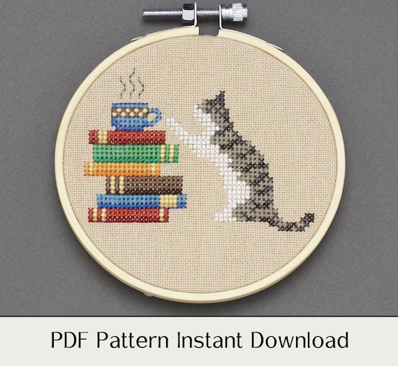 Kit Broderie Point De Croix Chats Sur Canapé - 14 Carats 26 X 26 Cm (Lot De 6)