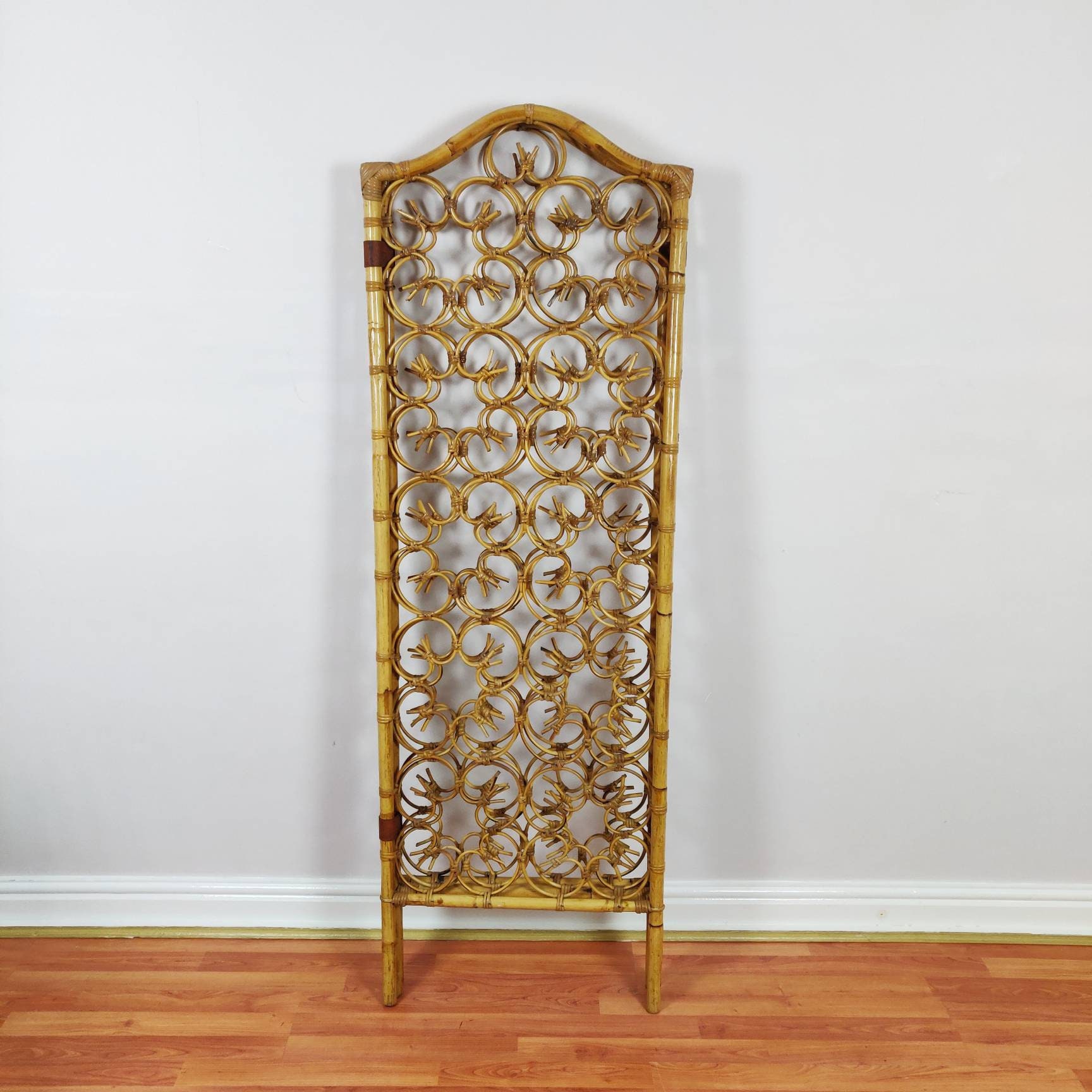 Vintage Bamboo Cane Room Divider Tiki Boho Rattan Cane Mid Etsy UK