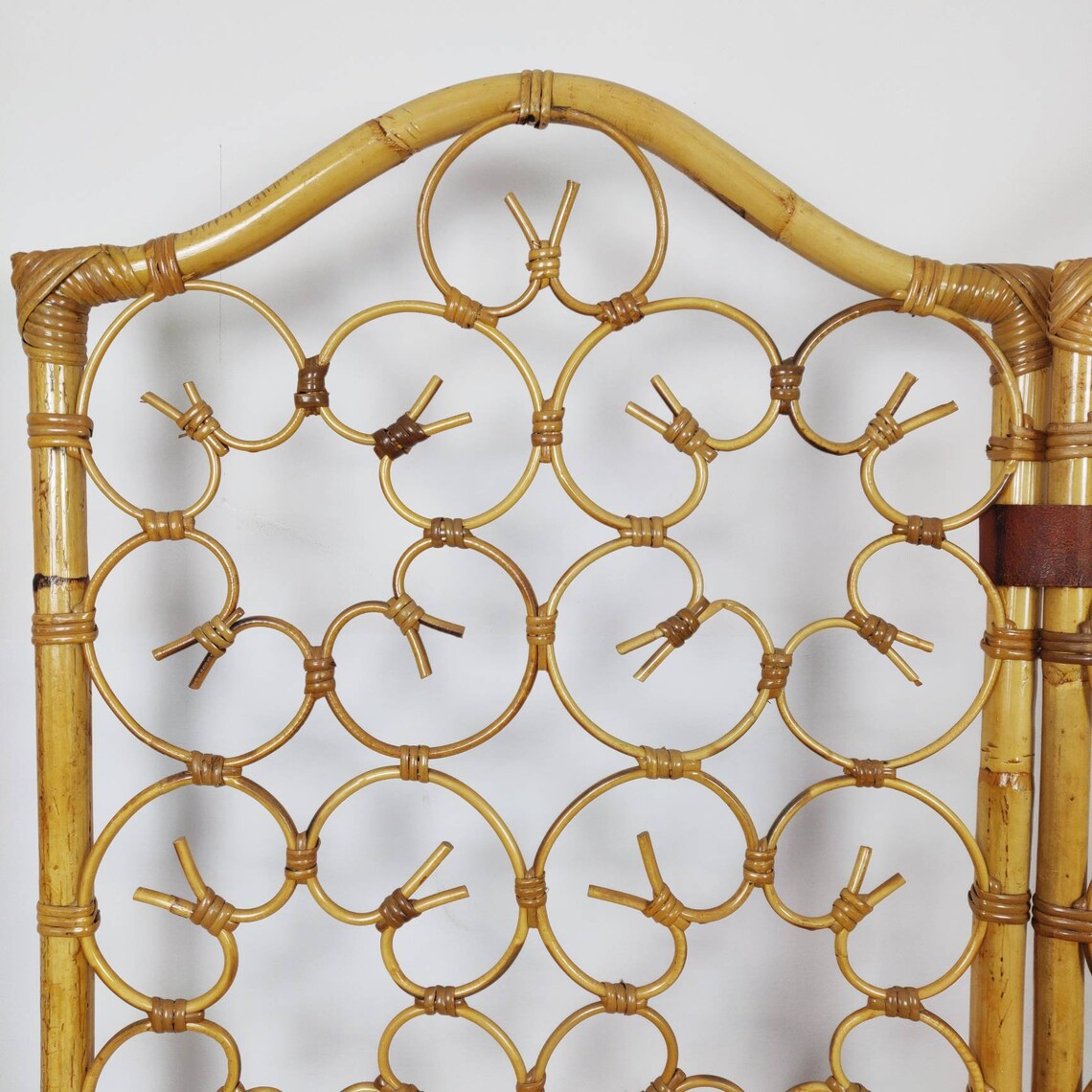 Vintage Bamboo Cane Room Divider Tiki Boho Rattan Cane Mid Etsy UK