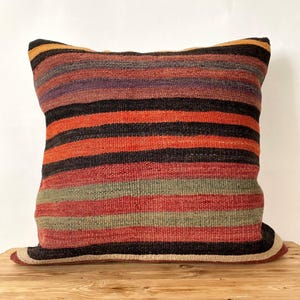 Kelimkussen, 20 x 20 inch sierkussen, decoratief kussen, Turks kussen, bohokussen, bankkussen, handgemaakt kussen, PE-2450