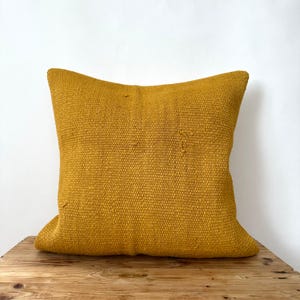 Gelber Hanfkissenbezug, Vintage Kissen, Couchkissen, Dekokissen, Türkisches Kissen, Kissenbezug, PE-3925