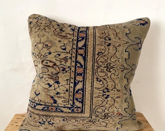 Persian Pillow Cover, 20” X 20” Decorative Pillow, Handmade Pillow, Couch Pillow, Boho Throw Pillow, Sofa Cover, Home Decor, PE-1684